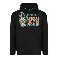 Black somebodys high maintenance problem Heavyweight Hoodie - MaliasSmallBusiness