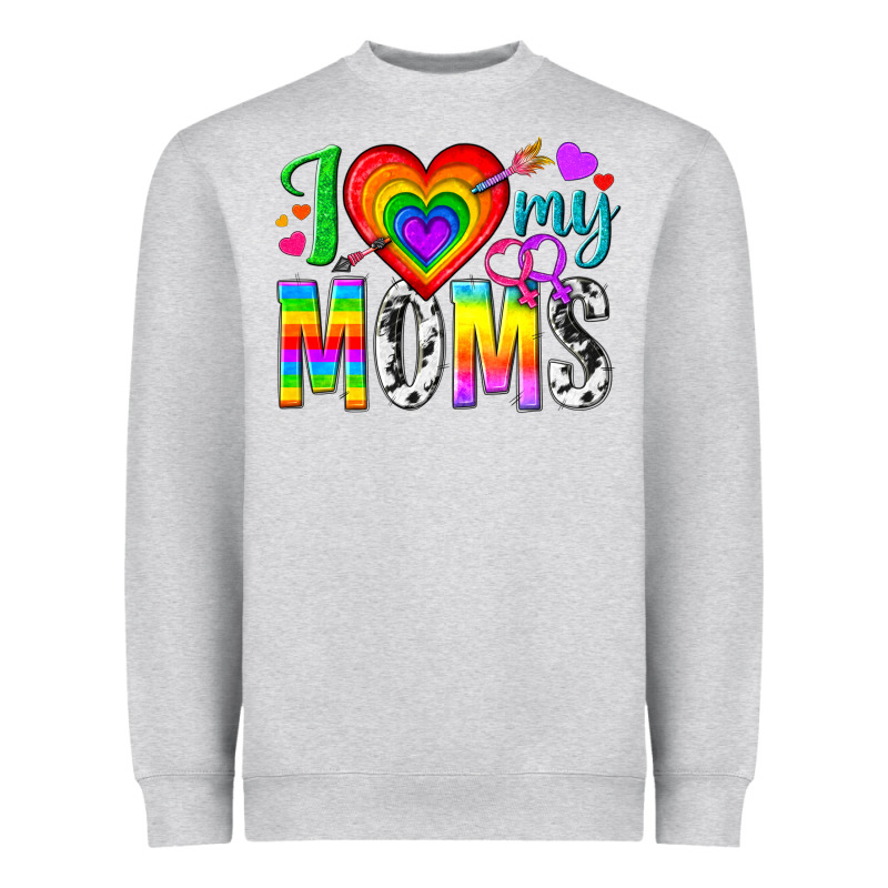 I Love My Moms Heavyweight Sweatshirt by texasbilliewilder | Teevron