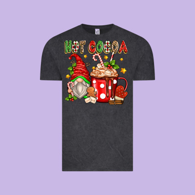 Hot Cocoa Gnome Vintage Tee Designed By Texasbilliewilder