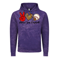 Cloud Purple peace love baseball Vintage Hoodie - Zillion Design Studio