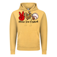 Vintage Mustard peace love baseball Vintage Hoodie - Zillion Design Studio