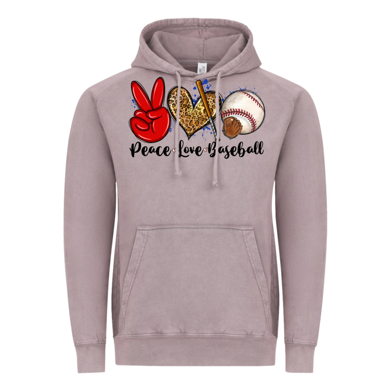 Peace Love Baseball Vintage Hoodie by Zillion Design Studio | Teevron