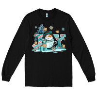 Black cute coffeecup snowmanand joy Long Sleeve Tee - AdoDesignShop