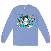 Colony Blue cute coffeecup snowmanand joy Long Sleeve Tee - AdoDesignShop