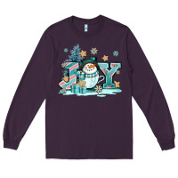 Plum cute coffeecup snowmanand joy Long Sleeve Tee - AdoDesignShop