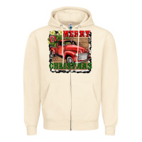 Sandshell merry christmas with truck Zipper Hoodie - AdoDesignShop
