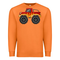 Carrot monster truck with flames Premium Sweatshirt - MaliasSmallBusiness