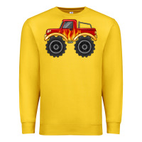 Lemon monster truck with flames Premium Sweatshirt - MaliasSmallBusiness