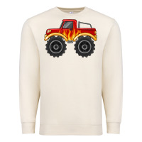 Sandshell monster truck with flames Premium Sweatshirt - MaliasSmallBusiness