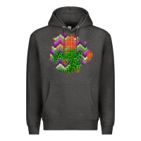 Charcoal Heather halloween patch Premium Hoodie - BundleAndBundleShop