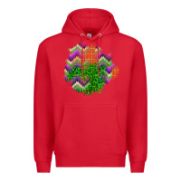 Red halloween patch Premium Hoodie - BundleAndBundleShop