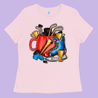 Hockey Coffee Ladies Tee Designed By Adodesignshop