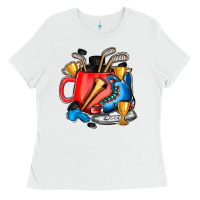 White hockey coffee Ladies Tee - AdoDesignShop