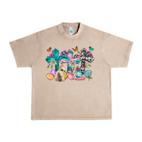 French Oak Western rabbit with Cross and flowers Urban Heavy Tee - Neo Western