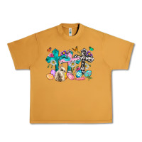 Peanut Butter Western rabbit with Cross and flowers Urban Heavy Tee - Neo Western