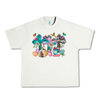 Pistachio Western rabbit with Cross and flowers Urban Heavy Tee - Neo Western