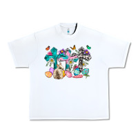 White Western rabbit with Cross and flowers Urban Heavy Tee - Neo Western