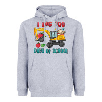 Heather Grey i dig 100 days of school excavator Heavyweight Hoodie - MaliasSmallBusiness