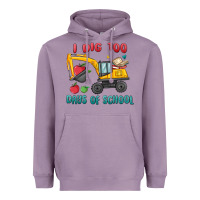 Lavender i dig 100 days of school excavator Heavyweight Hoodie - MaliasSmallBusiness