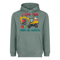 I Dig 100 Days Of School Excavator Heavyweight Hoodie | Teevron