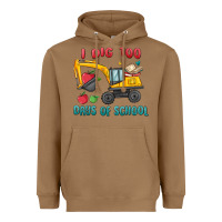 Toasted Coconut i dig 100 days of school excavator Heavyweight Hoodie - MaliasSmallBusiness