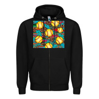 Black softball Zipper Hoodie - Artiststas