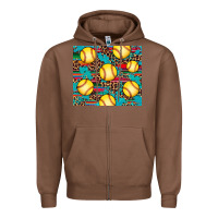 Chestnut softball Zipper Hoodie - Artiststas