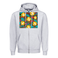 Heather Grey softball Zipper Hoodie - Artiststas
