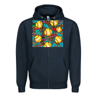 Navy softball Zipper Hoodie - Artiststas