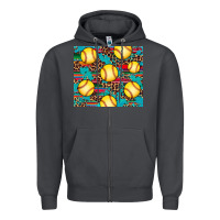 Smoke softball Zipper Hoodie - Artiststas