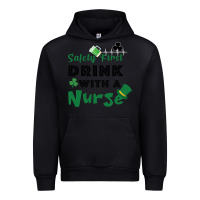 Black Safety First Drink With A Nurse Urban Hoodie - Bettercallsaul