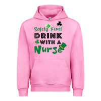 Fuchsia Pink Safety First Drink With A Nurse Urban Hoodie - Bettercallsaul