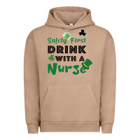 Pigment Burro Safety First Drink With A Nurse Urban Hoodie - Bettercallsaul