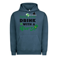 Pigment Midnight Navy Safety First Drink With A Nurse Urban Hoodie - Bettercallsaul