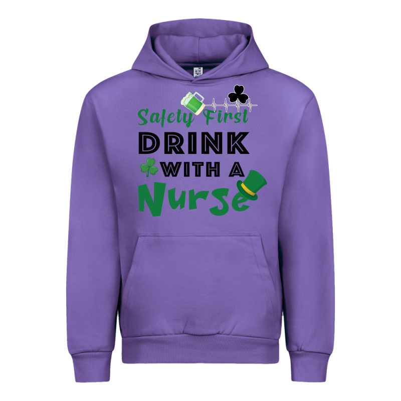 Safety First Drink With A Nurse Urban Hoodie by Bettercallsaul | Teevron