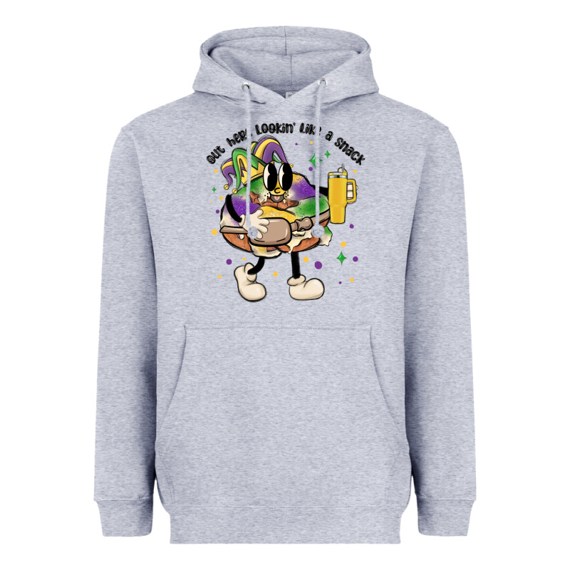 Out Here Lookin Like A Snack King Cake Mardi Gras Heavyweight Hoodie by MaliasSmallBusiness | Teevron