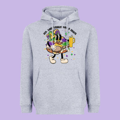 Out Here Lookin Like A Snack King Cake Mardi Gras Heavyweight Hoodie Designed By Maliassmallbusiness