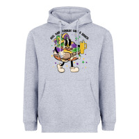 Heather Grey out here lookin like a snack king cake mardi gras Heavyweight Hoodie - MaliasSmallBusiness