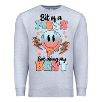 Heather Grey bit of a mess but doing my best Premium Sweatshirt - MaliasSmallBusiness