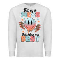 Oatmeal Heather bit of a mess but doing my best Premium Sweatshirt - MaliasSmallBusiness