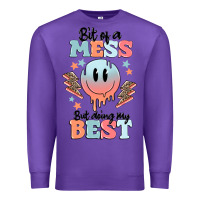 Purple bit of a mess but doing my best Premium Sweatshirt - MaliasSmallBusiness