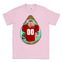 Bubblegum Pink american football and western roses teardrop Classic Tee - BundleAndBundleShop