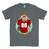 Charcoal Heather american football and western roses teardrop Classic Tee - BundleAndBundleShop