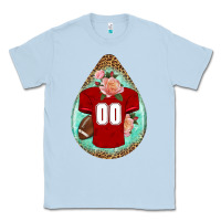 Dusty Blue american football and western roses teardrop Classic Tee - BundleAndBundleShop