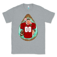 Heather Grey american football and western roses teardrop Classic Tee - BundleAndBundleShop
