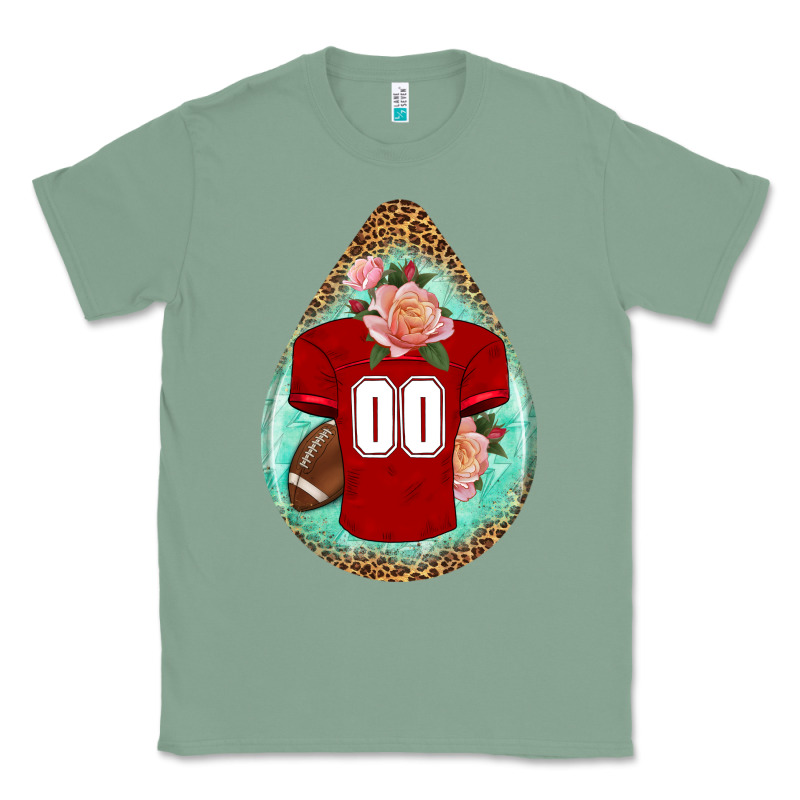 American Football And Western Roses Teardrop Classic Tee by BundleAndBundleShop | Teevron