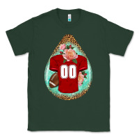 Sports Green american football and western roses teardrop Classic Tee - BundleAndBundleShop