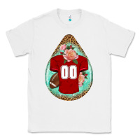 White american football and western roses teardrop Classic Tee - BundleAndBundleShop