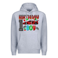 Heather Grey birthday boy 1 Premium Hoodie - BundleAndBundleShop