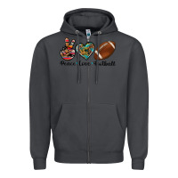 Smoke peace love football Zipper Hoodie - Artiststas